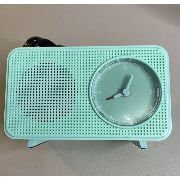 Heyday Retro Style Clock Bluetooth Speaker Aqua Tested-Works - Picture 1 of 6